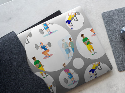 weightlifting gains sport DIY Laptop Stickers