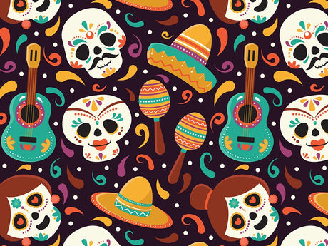 Welcome Home Day of the Dead Vinyl Wrap Pattern~Rwraps Series 914 Digitally Printed Vinyl Wrap~0