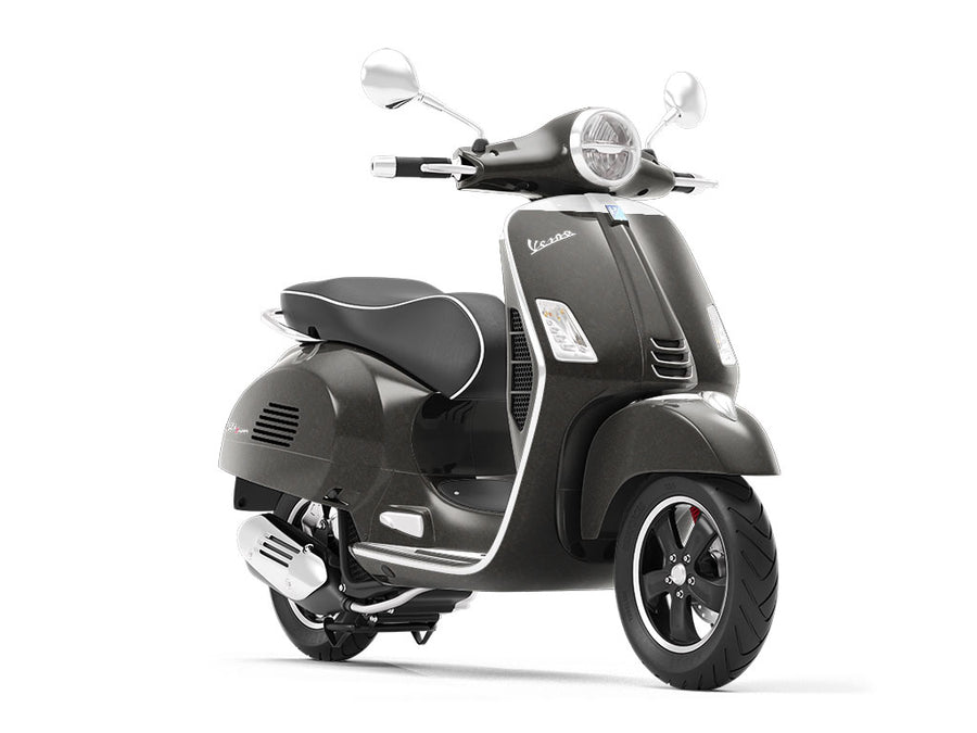 Welded Black Diamond Plate Vespa Scooter Wrap Film