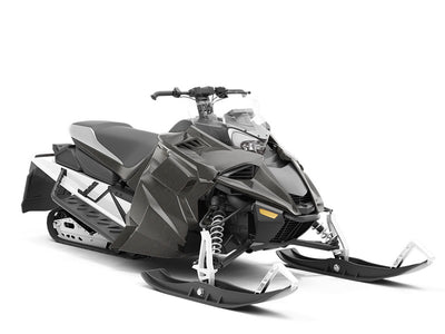 Welded Black Diamond Plate Custom Wrapped Snowmobile