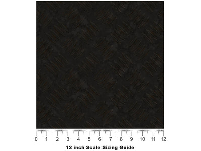 Welded Black Diamond Plate Vinyl Film Pattern Size 12 inch Scale~Rwraps Welded Black Sizing Chart~2