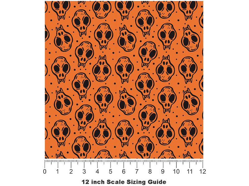 Werewolf Skull Spooky Fun Vinyl Film Pattern Size 12 inch Scale~Rwraps Werewolf Skull Spooky Fun Sizing Chart~2