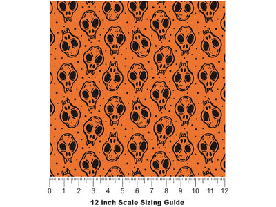 Werewolf Skull Spooky Fun Vinyl Film Pattern Size 12 inch Scale~Rwraps Werewolf Skull Spooky Fun Sizing Chart~2