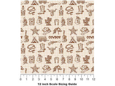 Western Dreams Cowboy Vinyl Film Pattern Size 12 inch Scale~Rwraps Western Dreams Cowboy Sizing Chart~2