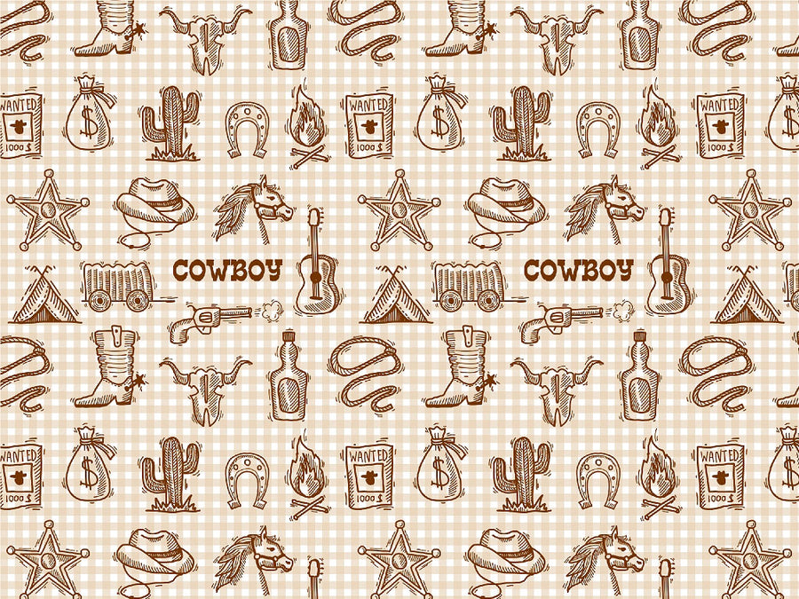 Western Dreams Cowboy Vinyl Wrap Pattern~Rwraps Series 914 Digitally Printed Vinyl Wrap~0