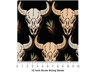 Western Hide Animal Vinyl Film Pattern Size 12 inch Scale~Rwraps Western Hide Animal Sizing Chart~2