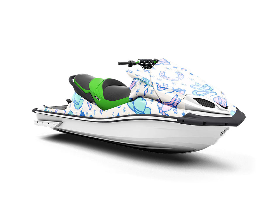 Western Sparkle Cowboy Jet Ski Vinyl Customized Wrap