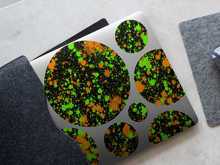 wet grass paint splatter DIY Laptop Stickers