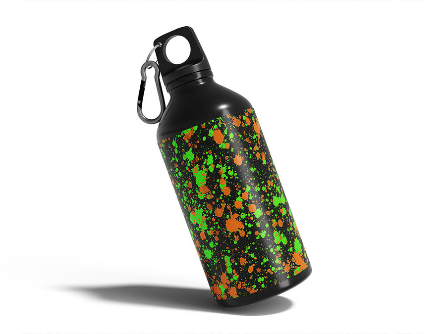 wet grass paint splatter Water Bottle DIY Stickers