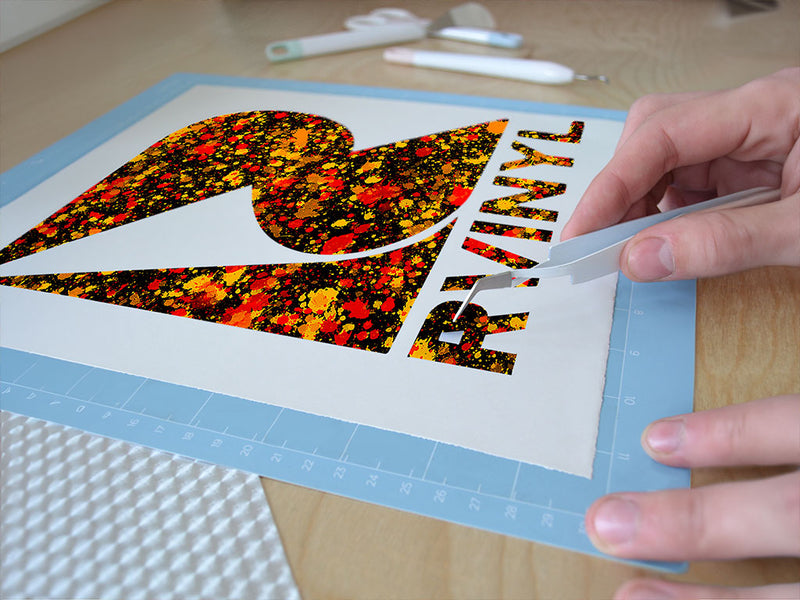 wet leaves paint splatter Easy Weed Craft Vinyl