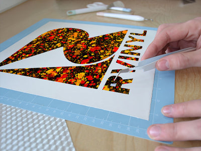 wet leaves paint splatter Easy Weed Craft Vinyl