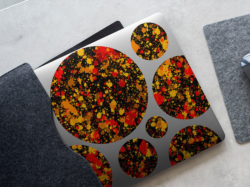 wet leaves paint splatter DIY Laptop Stickers
