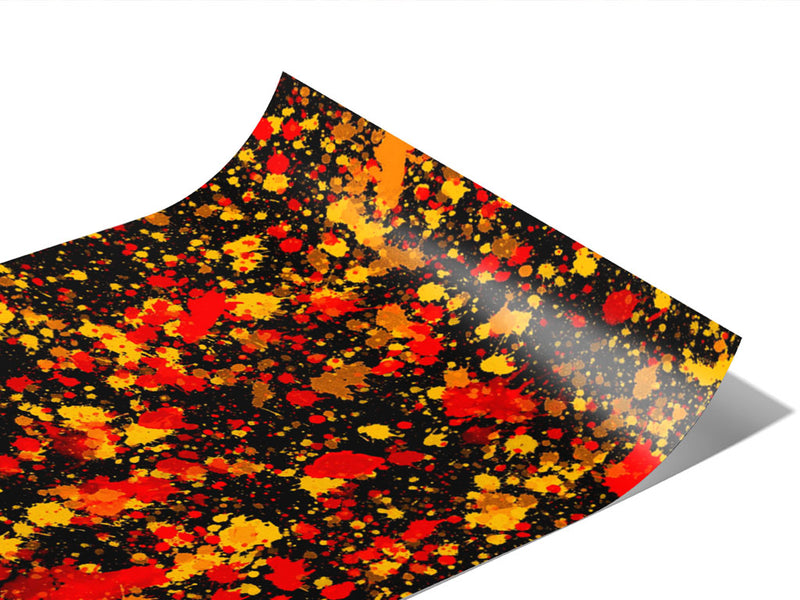 Wet Leaves Paint Splatter Vinyl Wraps~Rwraps Series 914 Digitally Printed Vinyl Wrap~0