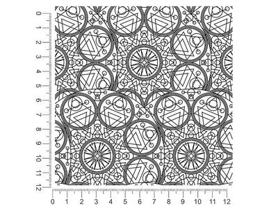 white alchemy mandala 1ft x 1ft Craft Sheets