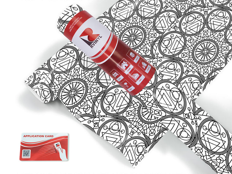 white alchemy mandala Craft Vinyl Roll