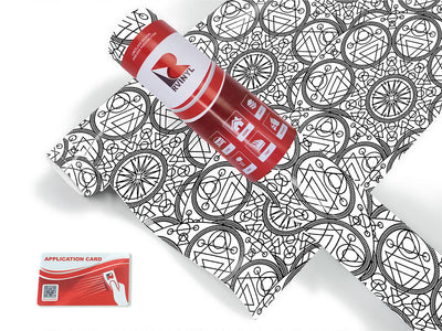white alchemy mandala Craft Vinyl Roll