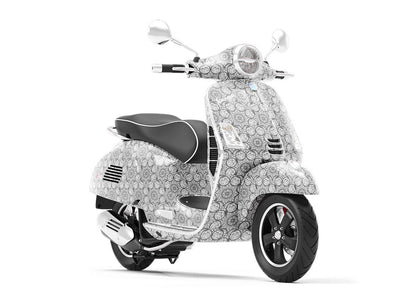 White Alchemy Mandala Vespa Scooter Wrap Film
