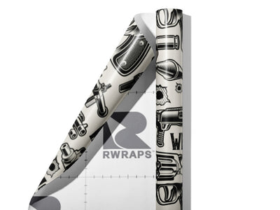 White Arsenal Weapon Wrap Film Sheets~Rwraps Series 914 White Arsenal Weapon Scrolled Sheet~3