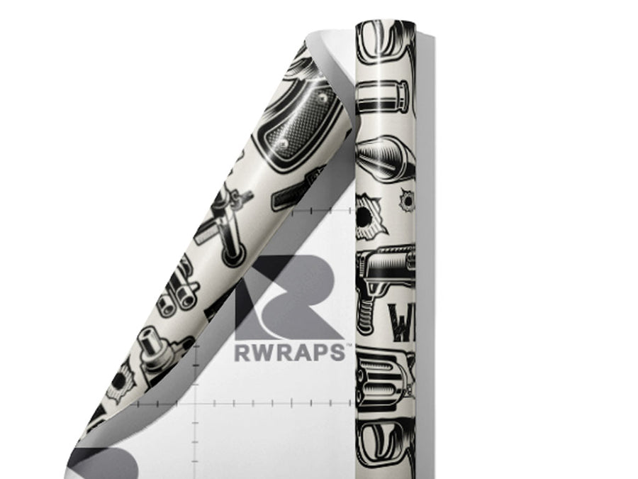 White Arsenal Weapon Wrap Film Sheets~Rwraps Series 914 White Arsenal Weapon Scrolled Sheet~3