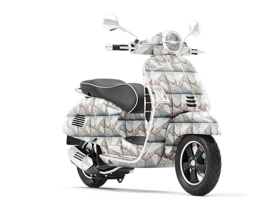 White Break Tile Vespa Scooter Wrap Film