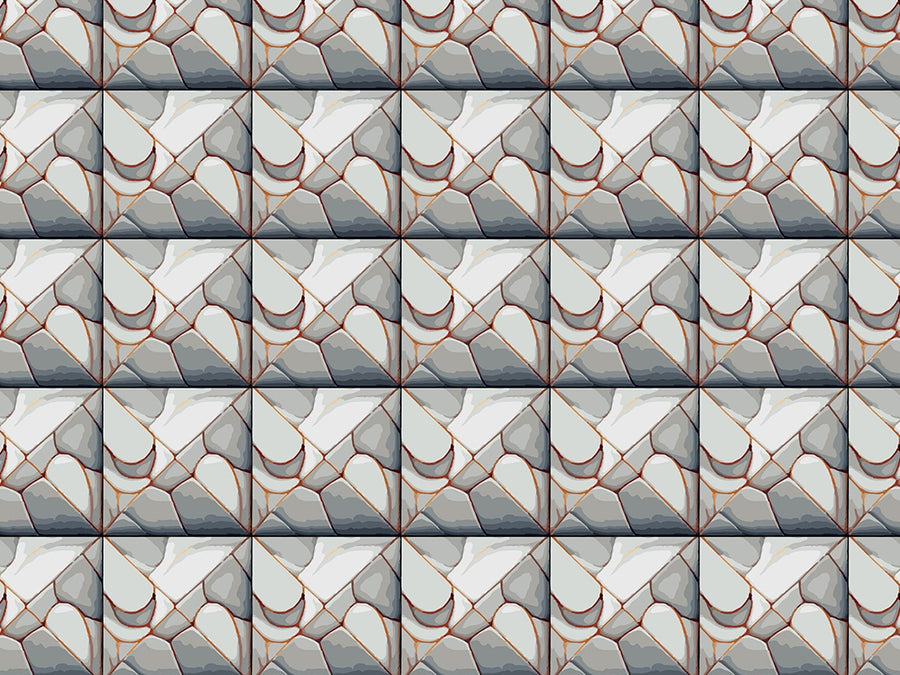 White Break Tile Vinyl Wrap Pattern~Rwraps Series 914 Digitally Printed Vinyl Wrap~0