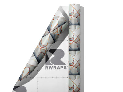 White Break Tile Wrap Film Sheets~Rwraps Series 914 White Break Tile Scrolled Sheet~4