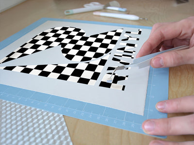 white checkered Easy Weed Craft Vinyl