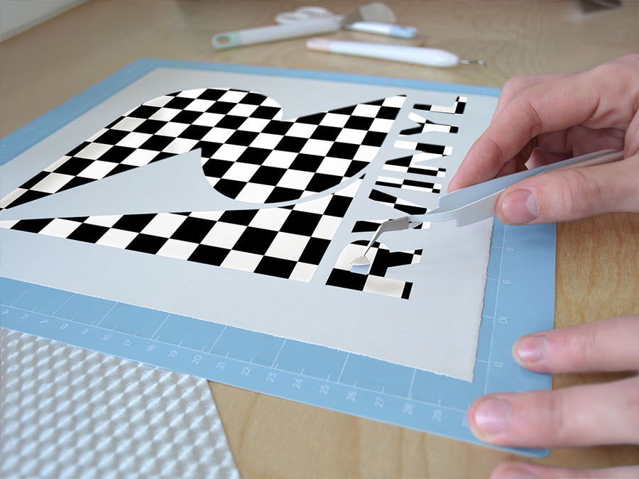 white checkered Easy Weed Craft Vinyl