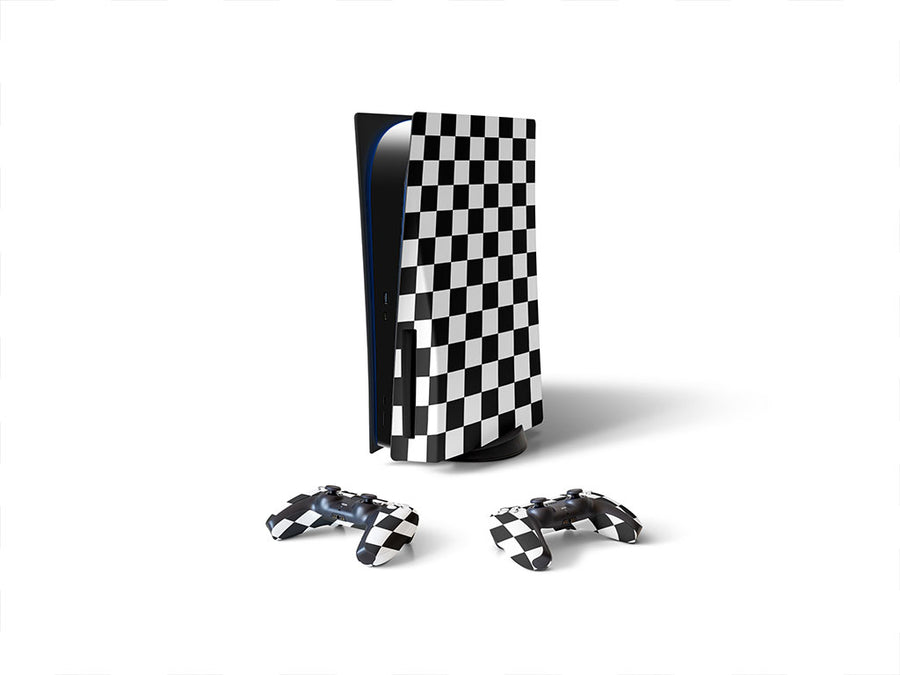 white checkered Sony PS5 DIY Skin