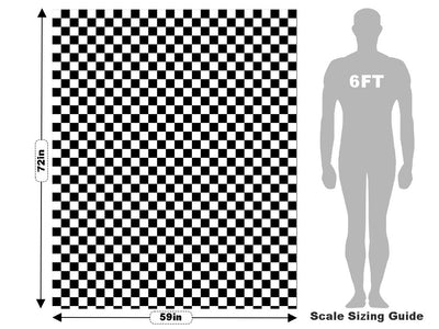 White Checkered Vehicle Wrap Scale~Rwraps Series 914 White Checkered Measurements~2