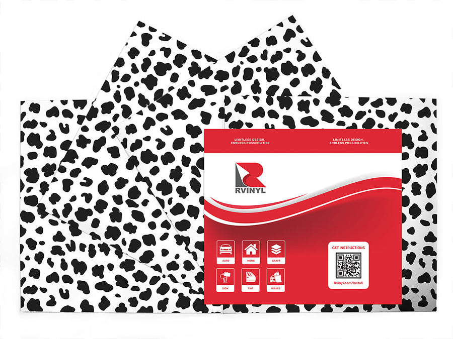 white cheetah animal print Craft Vinyl Sheet Pack