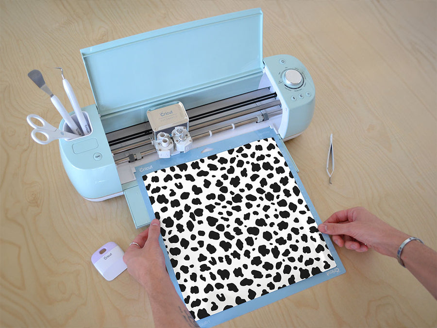 white cheetah animal print Cricut Compatible Vinyl