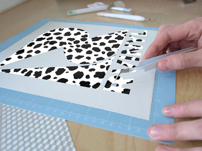 white cheetah animal print Easy Weed Craft Vinyl