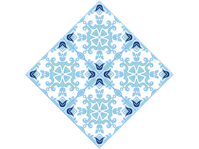 White Compass Tile Vinyl Wrap Pattern