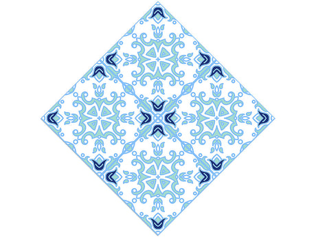 White Compass Tile Vinyl Wrap Pattern