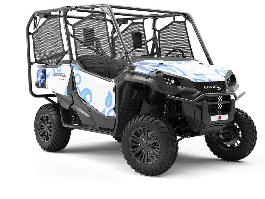 White Compass Tile Utility Vehicle Vinyl Wrap