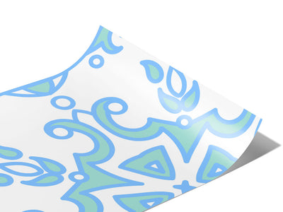 White Compass Tile Vinyl Wraps~Rwraps Series 914 Digitally Printed Vinyl Wrap~1