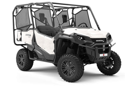 White  Concrete Utility Vehicle Vinyl Wrap