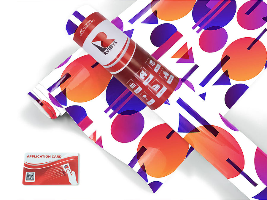 white cosmopolitan abstract geometric Craft Vinyl Roll