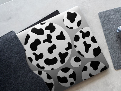 white cow animal print DIY Laptop Stickers