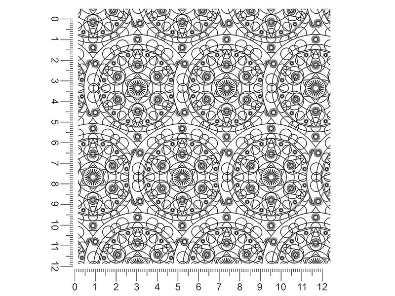 white cylindrical mandala 1ft x 1ft Craft Sheets