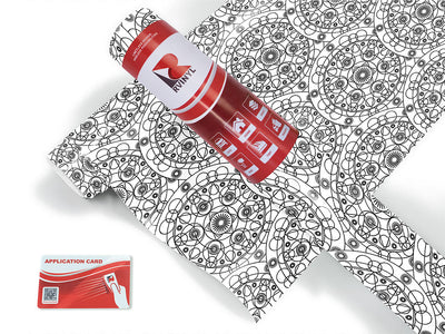 white cylindrical mandala Craft Vinyl Roll