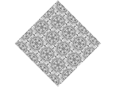 White Cylindrical Mandala Vinyl Wrap Pattern
