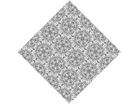 White Cylindrical Mandala Vinyl Wrap Pattern