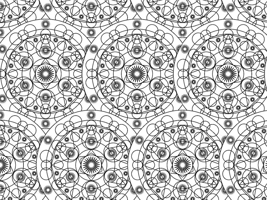 White Cylindrical Mandala Vinyl Wrap Pattern~Rwraps Series 914 Digitally Printed Vinyl Wrap~0