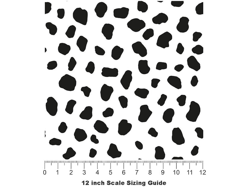 White Dalmation Vinyl Film Pattern Size 12 inch Scale~Rwraps White Dalmation Sizing Chart~3