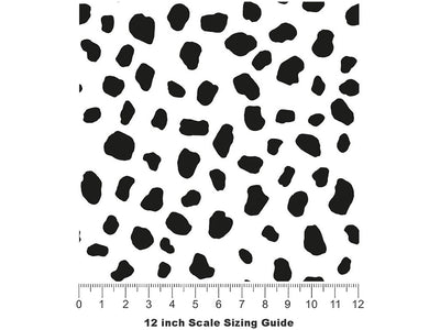 White Dalmation Vinyl Film Pattern Size 12 inch Scale~Rwraps White Dalmation Sizing Chart~3