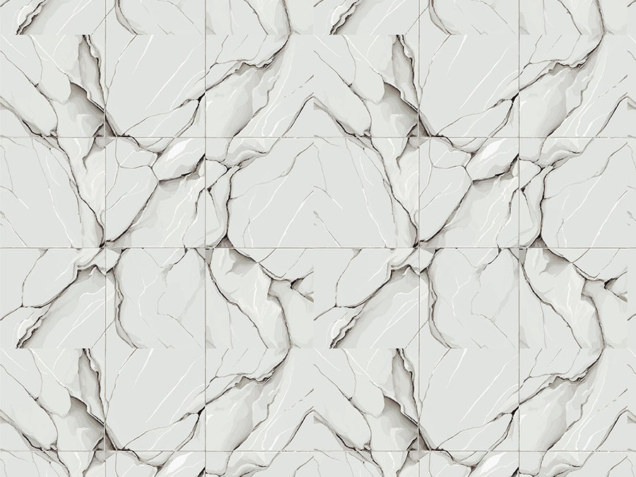 White Deviations Tile Vinyl Wrap Pattern~Rwraps Series 914 Digitally Printed Vinyl Wrap~0