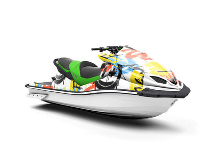 White Evolution Graffiti Jet Ski Vinyl Customized Wrap