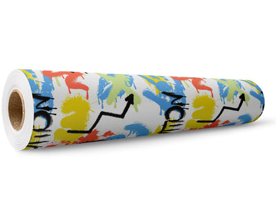 White Evolution Graffiti Wrap Film Wholesale Roll~Rwraps Series 914 Digitally Printed Vinyl Roll~5
